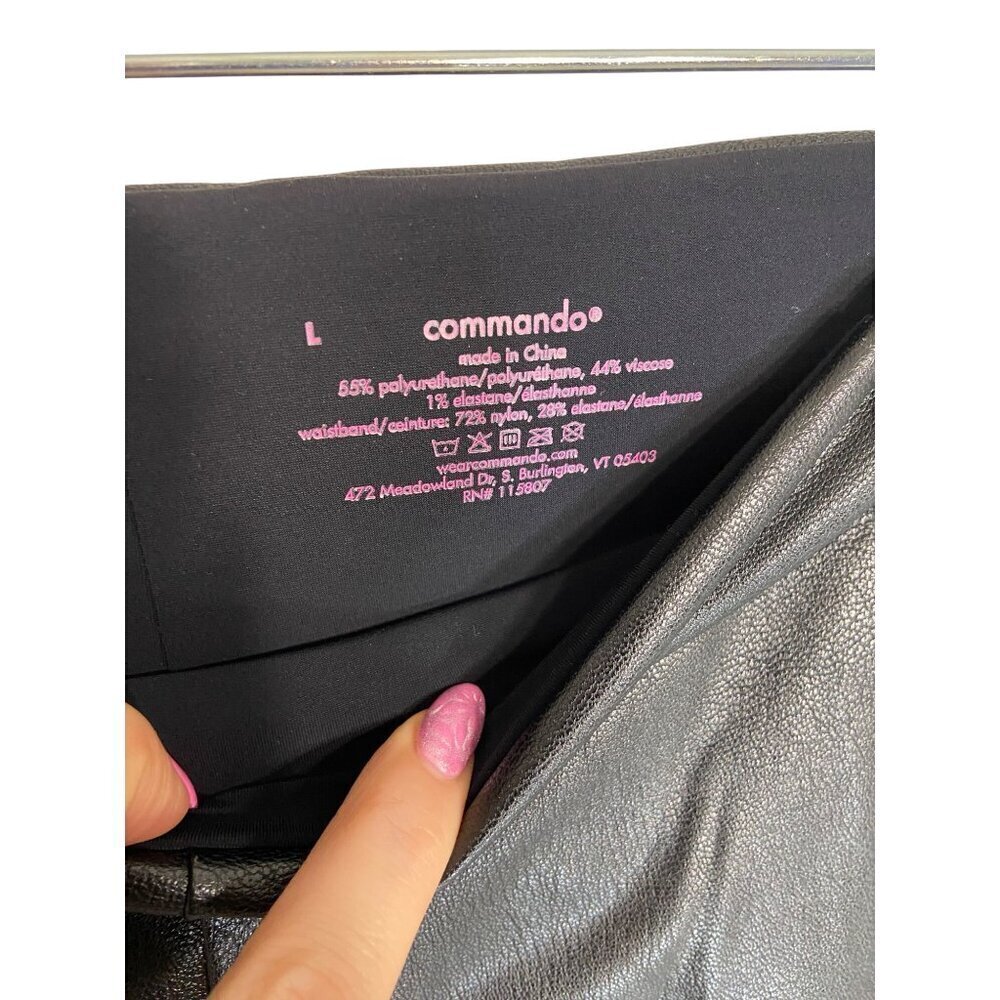 Commando Black Faux Leather Pocket Legging-sz Large - Picture 5 of 8